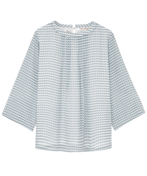 TOKYO SHIRTS(トウキョウシャツ)の「幾何学柄 シフォンブラウス(シャツ/ブラウス・レディース・ネイビー/グリーン/サーモンピンク・LL/L)」の2枚目の写真