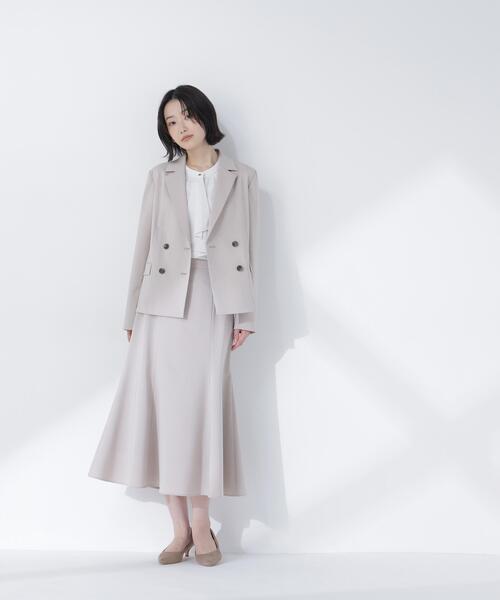 NATURAL BEAUTY BASIC(ナチュラルビューティーベーシック)の「◇ライトツイルセットアップ(テーラードジャケット・レディース・ベージュ/ブラウン・SMALL/MEDIUM)」の8枚目の写真