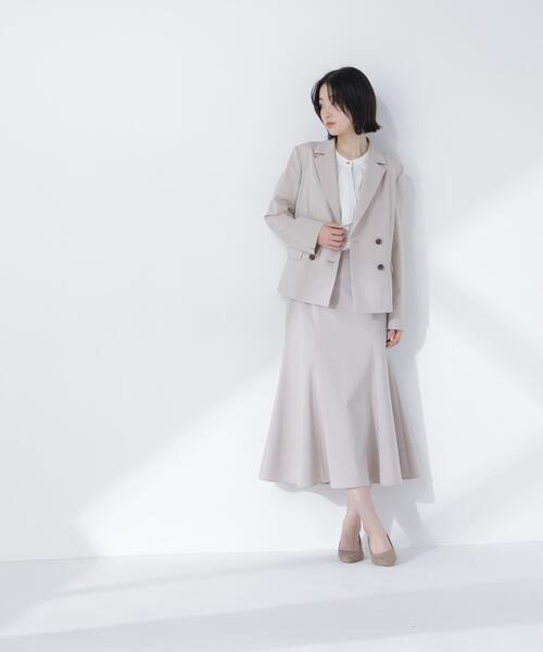 NATURAL BEAUTY BASIC(ナチュラルビューティーベーシック)の「◇ライトツイルセットアップ(テーラードジャケット・レディース・ベージュ/ブラウン・SMALL/MEDIUM)」の10枚目の写真