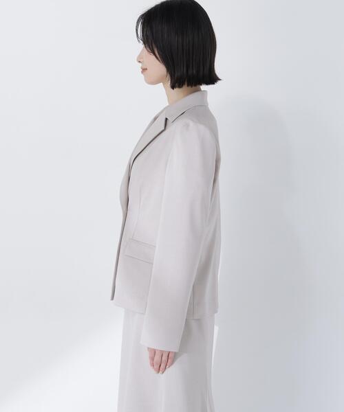 NATURAL BEAUTY BASIC(ナチュラルビューティーベーシック)の「◇ライトツイルセットアップ(テーラードジャケット・レディース・ベージュ/ブラウン・SMALL/MEDIUM)」の11枚目の写真