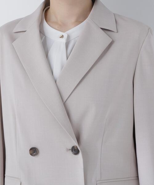 NATURAL BEAUTY BASIC(ナチュラルビューティーベーシック)の「◇ライトツイルセットアップ(テーラードジャケット・レディース・ベージュ/ブラウン・SMALL/MEDIUM)」の13枚目の写真