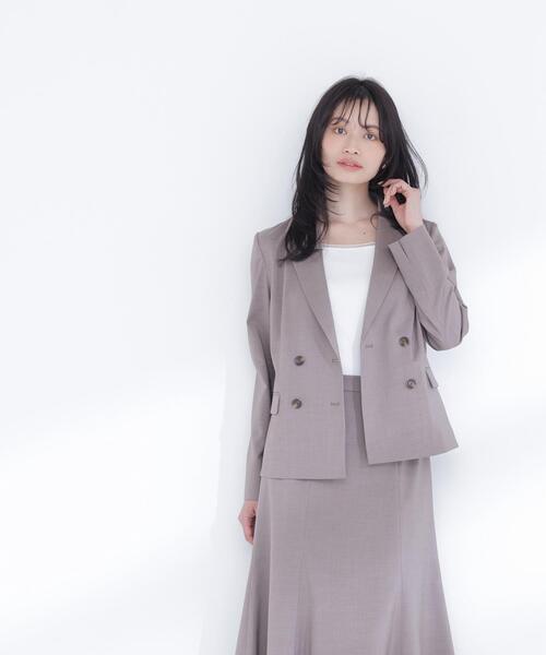 NATURAL BEAUTY BASIC(ナチュラルビューティーベーシック)の「◇ライトツイルセットアップ(テーラードジャケット・レディース・ベージュ/ブラウン・SMALL/MEDIUM)」の21枚目の写真