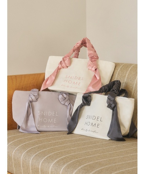 SNIDEL HOME(スナイデルホーム)の「保冷トートバッグ(トートバッグ・レディース・ブラック/ライトピンク/ライトグレー・F)」の6枚目の写真
