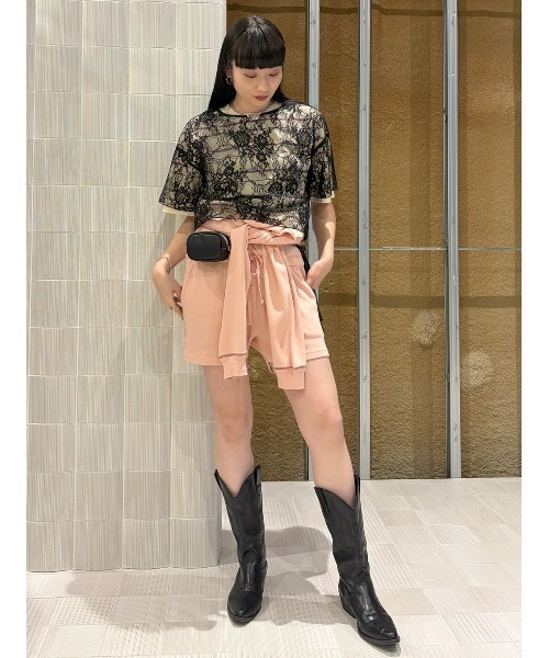 ELCHELE（エルチェレ）の「FAITH HENLEY NECK ROMPERS（サロペット/オーバーオール・レディース・コーラル/オートミール/ライトブラウン・38/36）」の20枚目の写真