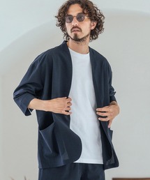 Magine（マージン）の「mj11431-Dot Air Fabric Seven-Sleeve Jacket 7分袖ラペルレスジャケット(MGN-261-039)（ノーカラージャケット）」