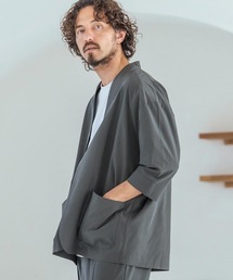 Magine（マージン）の「mj11431-Dot Air Fabric Seven-Sleeve Jacket 7分袖ラペルレスジャケット(MGN-261-039)（ノーカラージャケット）」