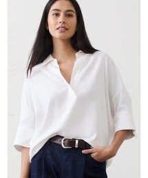 BANANA REPUBLIC FACTORY STORE（バナナリパブリック ファクトリーストア）の「BANANA REPUBLIC FACTORY STORE　　リネンブレンド ドレーピー ポップオーバー シャツ（シャツ/ブラウス）」