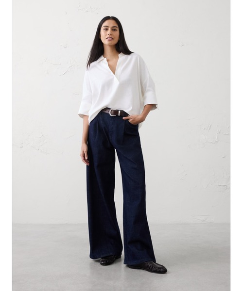 BANANA REPUBLIC FACTORY STORE(バナナリパブリック ファクトリーストア)の「BANANA REPUBLIC FACTORY STORE リネンブレンド ドレーピー ポップオーバー シャツ(シャツ/ブラウス・レディース・ベージュ/ホワイト/グリーン/ネイビー/ブルー系その他/ローズ・S/XS/L/M)」の13枚目の写真