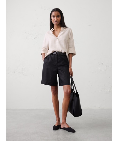 BANANA REPUBLIC FACTORY STORE(バナナリパブリック ファクトリーストア)の「BANANA REPUBLIC FACTORY STORE リネンブレンド ドレーピー ポップオーバー シャツ(シャツ/ブラウス・レディース・ベージュ/ホワイト/グリーン/ネイビー/ブルー系その他/ローズ・S/XS/L/M)」の7枚目の写真