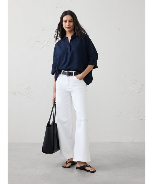 BANANA REPUBLIC FACTORY STORE(バナナリパブリック ファクトリーストア)の「BANANA REPUBLIC FACTORY STORE リネンブレンド ドレーピー ポップオーバー シャツ(シャツ/ブラウス・レディース・ベージュ/ホワイト/グリーン/ネイビー/ブルー系その他/ローズ・S/XS/L/M)」の19枚目の写真