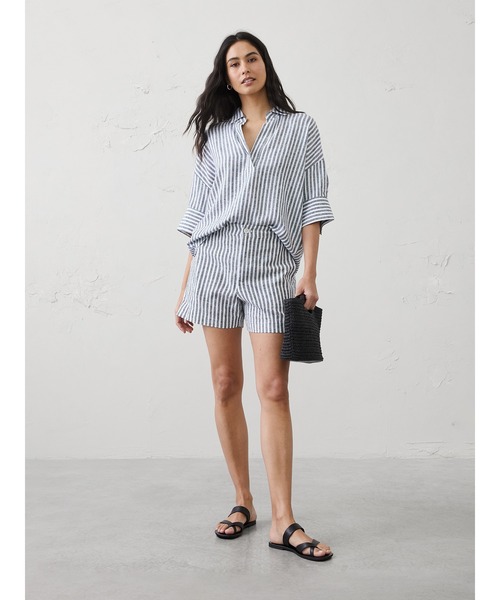 BANANA REPUBLIC FACTORY STORE(バナナリパブリック ファクトリーストア)の「BANANA REPUBLIC FACTORY STORE リネンブレンド ドレーピー ポップオーバー シャツ(シャツ/ブラウス・レディース・ベージュ/ホワイト/グリーン/ネイビー/ブルー系その他/ローズ・S/XS/L/M)」の20枚目の写真