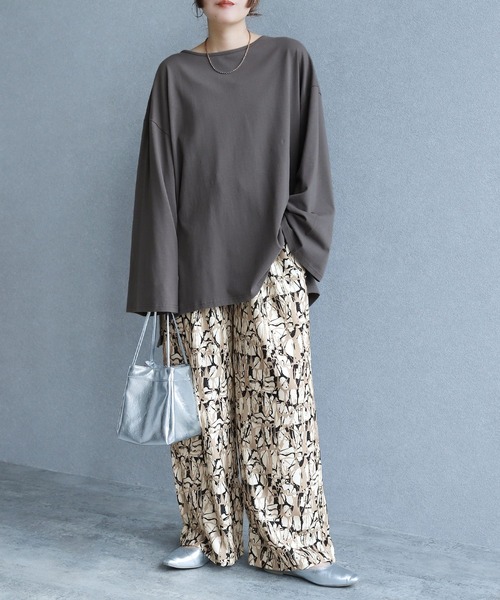 reca(レカ)の「ペイント柄イージーパンツ(その他パンツ・レディース・カーキ/ブラック・FREE)」の4枚目の写真