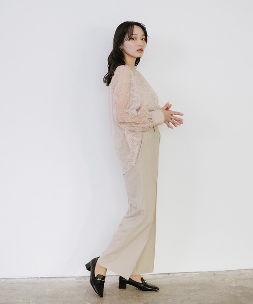 Sirin（シリン）の「シアーフロッキーブラウス（シャツ/ブラウス・レディース・ベージュ/ブラック・FREE）」の12枚目の写真