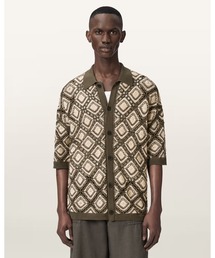 MORENA SHORT SLEEVE COLLARED CARDIGAN | MORENA 半袖 襟付き カーディガン