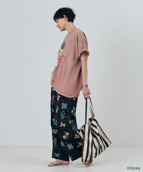 Freada(フリーダ)の「Freada/フリーダ 【MICKEY / ミッキー】ロック ビッグTシャツ(Tシャツ/カットソー・レディース・ブラック/ピンク・ONE SIZE)」の20枚目の写真
