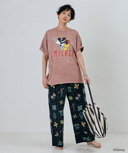 Freada(フリーダ)の「Freada/フリーダ 【MICKEY / ミッキー】ロック ビッグTシャツ(Tシャツ/カットソー・レディース・ブラック/ピンク・ONE SIZE)」の22枚目の写真