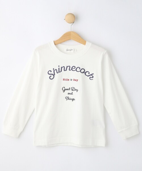 Dessin(デッサン)の「【洗える】オーガニックコットンロングTシャツ(Tシャツ/カットソー・キッズ・ライトブルー/ホワイト系6/ホワイト/グレー・13/12/11)」の2枚目の写真