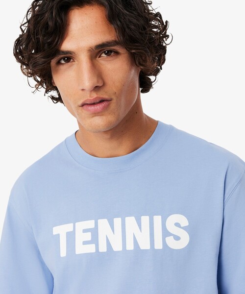 LACOSTE(ラコステ)の「テニスプリント半袖Tシャツ(Tシャツ/カットソー・メンズ・ライトブルー・3/4)」の3枚目の写真