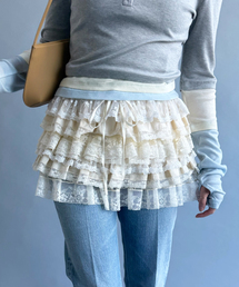 EDIT. FOR LULU | 【YUHAN WANG/ユハン・ワン】lace ruffle tiered skirt(スカート)