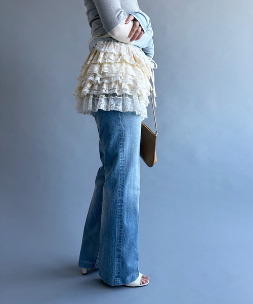 EDIT. FOR LULU(エディットフォールル)の「【YUHAN WANG/ユハン・ワン】lace ruffle tiered skirt(スカート・レディース・ホワイト・FREE)」の19枚目の写真