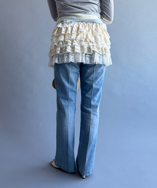 EDIT. FOR LULU(エディットフォールル)の「【YUHAN WANG/ユハン・ワン】lace ruffle tiered skirt(スカート・レディース・ホワイト・FREE)」の18枚目の写真