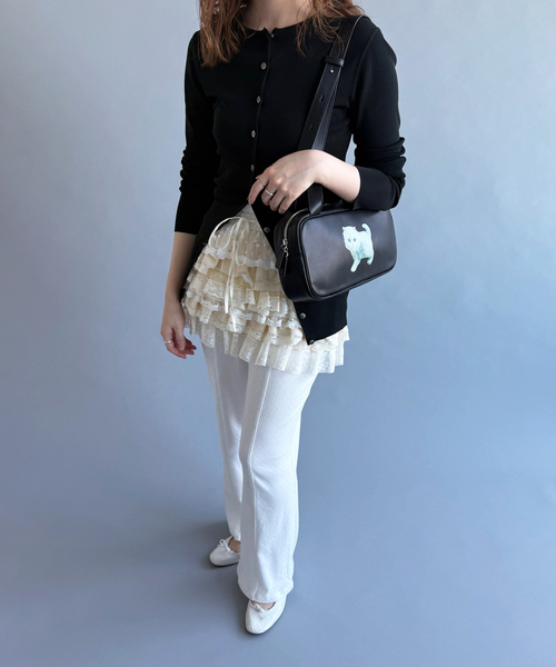 EDIT. FOR LULU(エディットフォールル)の「【YUHAN WANG/ユハン・ワン】lace ruffle tiered skirt(スカート・レディース・ホワイト・FREE)」の13枚目の写真