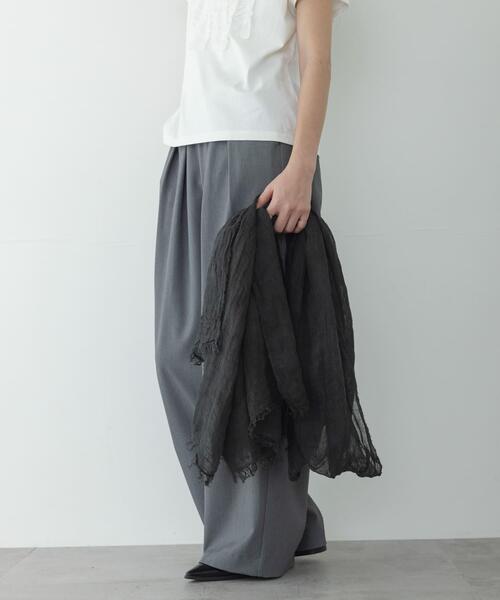 URBAN RESEARCH Sonny Label（アーバンリサーチサニーレーベル）の「イタリア製リネンストール（ストール/ショール・レディース・グレー/ベージュ/ブラック・ONE）」の14枚目の写真