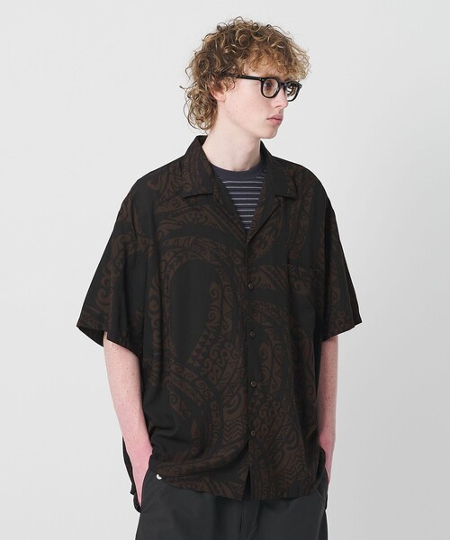 TWO PALMS(トゥーパームス)の「【別注】<TWO PALMS>TATTO オープンカラー シャツ(シャツ/ブラウス・メンズ・ダークブラウン・M/L)」の2枚目の写真
