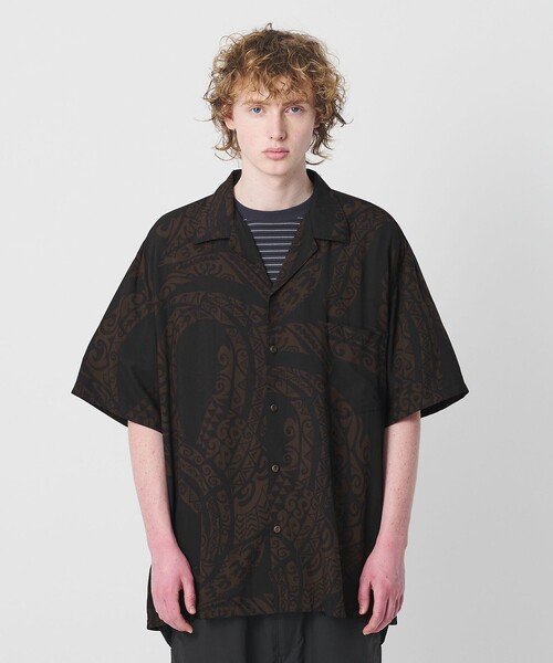 TWO PALMS(トゥーパームス)の「【別注】<TWO PALMS>TATTO オープンカラー シャツ(シャツ/ブラウス・メンズ・ダークブラウン・M/L)」の3枚目の写真