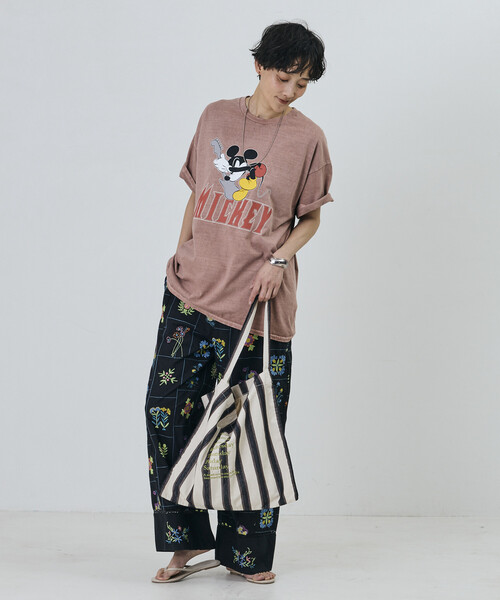 beej（ビージ）の「beej/ビージ ストライプ ファブリック ワンショルダーバッグ（ショルダーバッグ・レディース・オレンジ/グリーン/レモンイエロー/ブラック・ﾌﾘ-）」の6枚目の写真