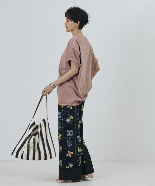 beej（ビージ）の「beej/ビージ ストライプ ファブリック ワンショルダーバッグ（ショルダーバッグ・レディース・オレンジ/グリーン/レモンイエロー/ブラック・ﾌﾘ-）」の7枚目の写真