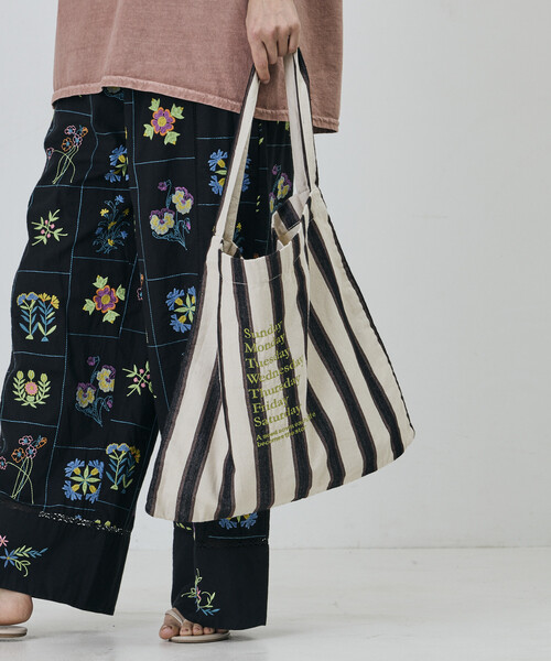 beej（ビージ）の「beej/ビージ ストライプ ファブリック ワンショルダーバッグ（ショルダーバッグ・レディース・オレンジ/グリーン/レモンイエロー/ブラック・ﾌﾘ-）」の8枚目の写真