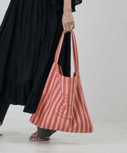 beej（ビージ）の「beej/ビージ ストライプ ファブリック ワンショルダーバッグ（ショルダーバッグ・レディース・オレンジ/グリーン/レモンイエロー/ブラック・ﾌﾘ-）」の17枚目の写真