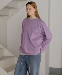 Basic logo overfit T-shirt [KNSS05TS22]_Lavender
