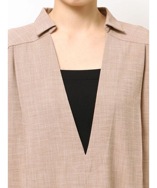 ELENDEEK（エレンディーク）の「スキッパールーズワンピース（ワンピース・レディース・グレー/ブラウン・2/1）」の14枚目の写真