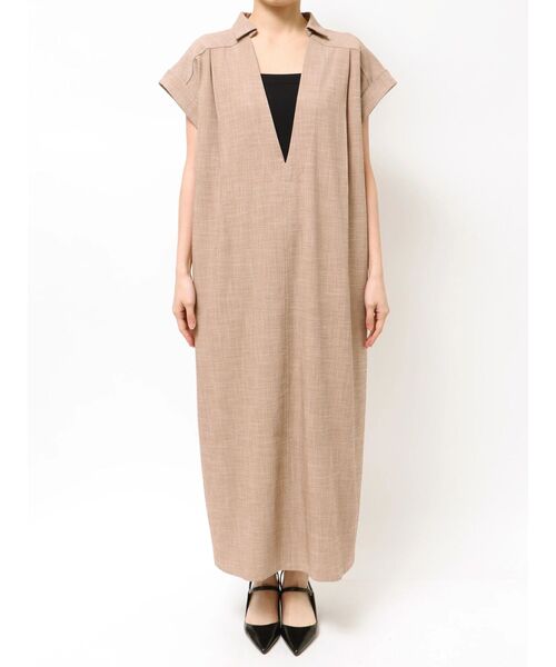 ELENDEEK（エレンディーク）の「スキッパールーズワンピース（ワンピース・レディース・グレー/ブラウン・2/1）」の19枚目の写真