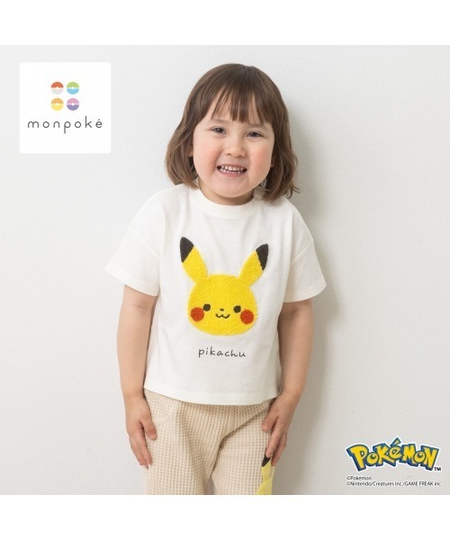 セール】monpoke モンポケ 半袖Tシャツ サガラ刺繍 ピカチュウ（T