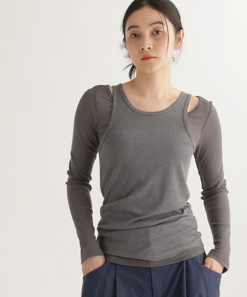 studio CLIP(スタディオクリップ)の「【daily CLIP】タンクレイヤードプルオーバー(Tシャツ/カットソー・レディース・ピンク/ベージュ・FREE)」の16枚目の写真