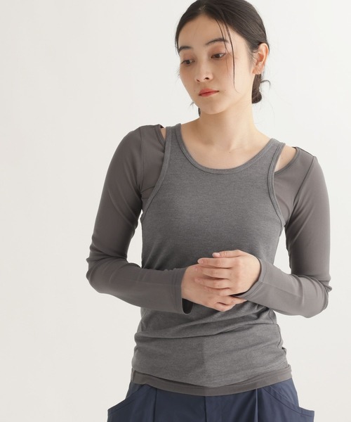 studio CLIP(スタディオクリップ)の「【daily CLIP】タンクレイヤードプルオーバー(Tシャツ/カットソー・レディース・ピンク/ベージュ・FREE)」の17枚目の写真