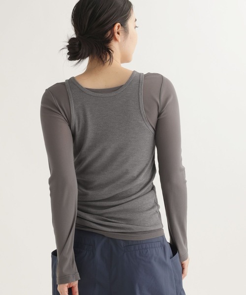 studio CLIP(スタディオクリップ)の「【daily CLIP】タンクレイヤードプルオーバー(Tシャツ/カットソー・レディース・ピンク/ベージュ・FREE)」の19枚目の写真