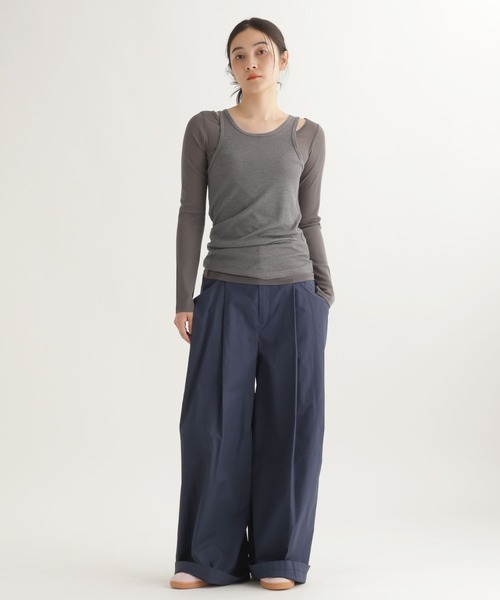 studio CLIP(スタディオクリップ)の「【daily CLIP】タンクレイヤードプルオーバー(Tシャツ/カットソー・レディース・ピンク/ベージュ・FREE)」の20枚目の写真