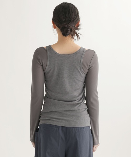 studio CLIP(スタディオクリップ)の「【daily CLIP】タンクレイヤードプルオーバー(Tシャツ/カットソー・レディース・ピンク/ベージュ・FREE)」の6枚目の写真