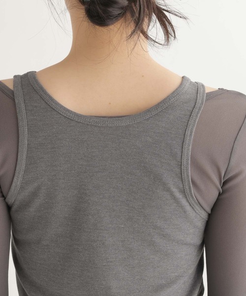 studio CLIP(スタディオクリップ)の「【daily CLIP】タンクレイヤードプルオーバー(Tシャツ/カットソー・レディース・ピンク/ベージュ・FREE)」の10枚目の写真