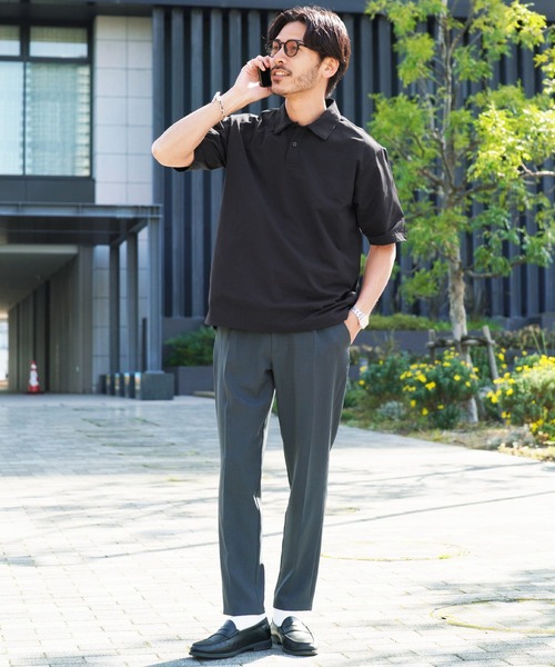 jiggys shop（ジギーズショップ）の「速乾 アクティブモバイル ポロシャツ（ポロシャツ・メンズ・ネイビー/チャコールグレー/ブラック/カーキ・MEDIUM/LARGE/X-LARGE）」の14枚目の写真