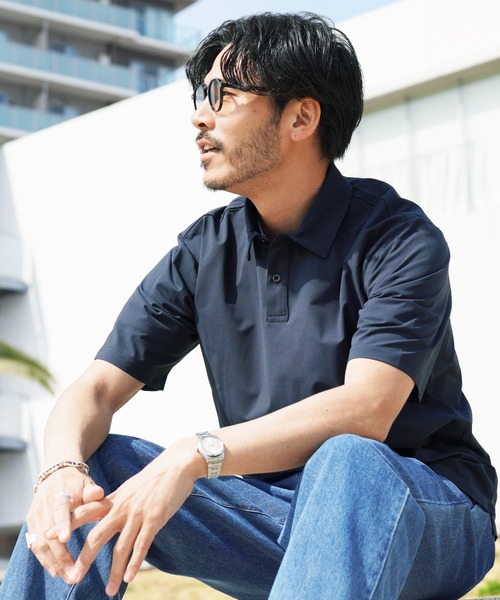 jiggys shop（ジギーズショップ）の「速乾 アクティブモバイル ポロシャツ（ポロシャツ・メンズ・ネイビー/チャコールグレー/ブラック/カーキ・MEDIUM/LARGE/X-LARGE）」の6枚目の写真
