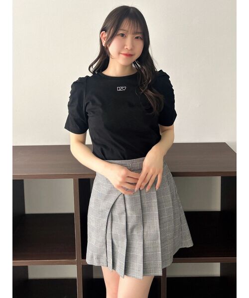 dazzlin(ダズリン)の「【WEB限定】リボンストーンプチTシャツ(Tシャツ/カットソー・レディース・ピンク/ブラック/オフホワイト・FREE)」の8枚目の写真