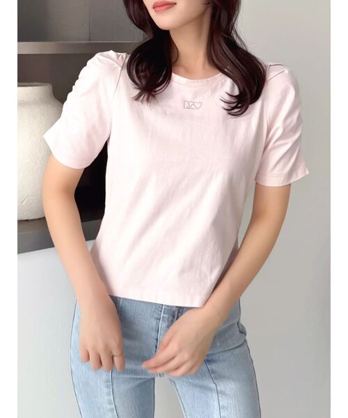 dazzlin(ダズリン)の「【WEB限定】リボンストーンプチTシャツ(Tシャツ/カットソー・レディース・ピンク/ブラック/オフホワイト・FREE)」の14枚目の写真