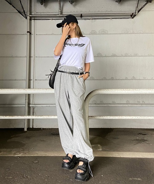 non-hedge（ノンヘッジ）の「ダメージ加工ショート丈Tシャツ（Tシャツ/カットソー・レディース・オフホワイト/ピンク/ブラック・FREE）」の16枚目の写真