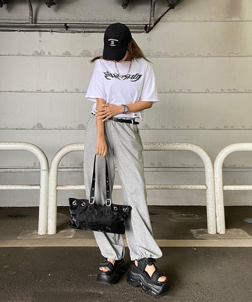non-hedge（ノンヘッジ）の「ダメージ加工ショート丈Tシャツ（Tシャツ/カットソー・レディース・オフホワイト/ピンク/ブラック・FREE）」の17枚目の写真