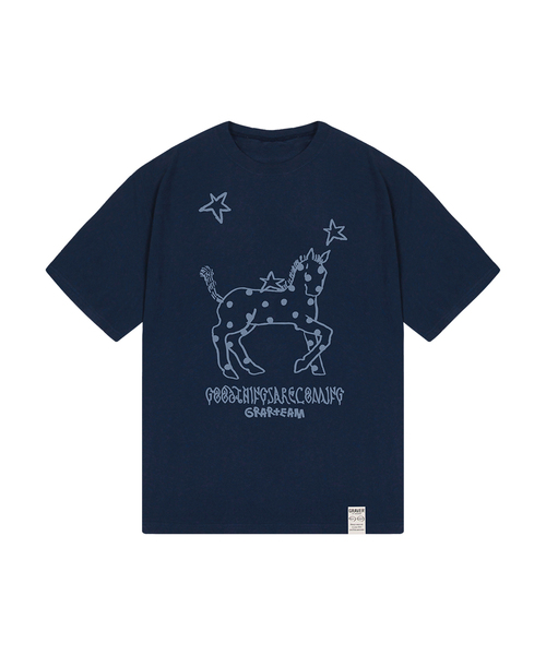 GRAVER（グレーバー）の「[ユニセックス]ドットポニー半袖Tシャツ_4カラー（Tシャツ/カットソー・レディース・ブラック/ホワイト/ライトグレー/ネイビー・SMALL/MEDIUM/LARGE）」の4枚目の写真
